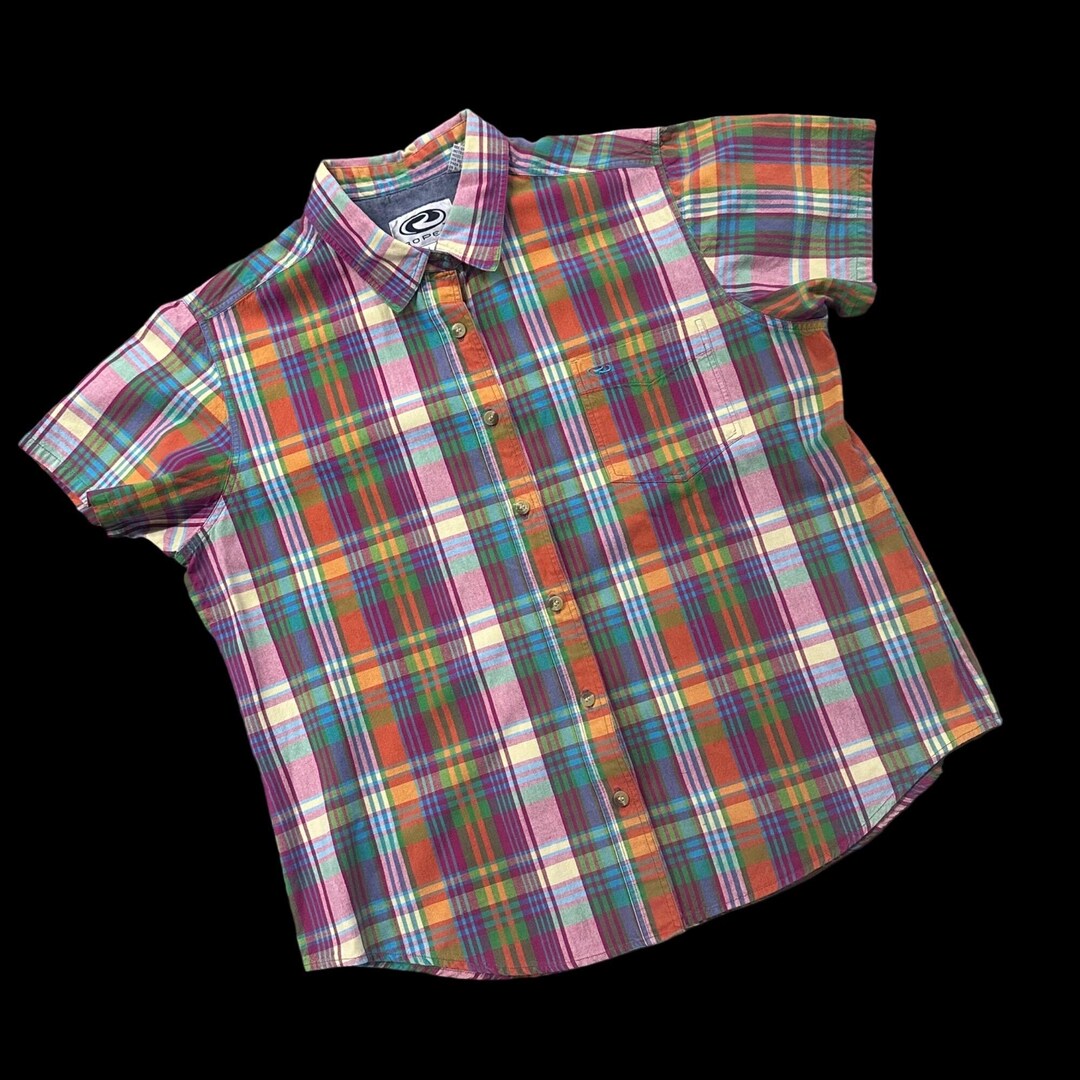 Chemise Roper Femme – Rose à Carreaux – Snaps Western – Taille L