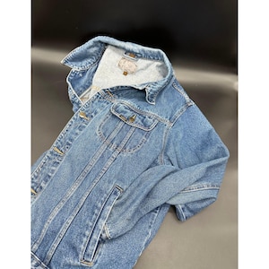 Jaqueta Jeans Lee Vintage Jeans Azul Grande Caminhoneiro Cowboy1990s Retro Western
