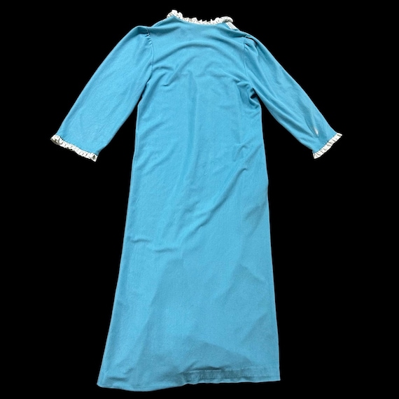 Vintage Housecoat Robe Duster Baby Blue Clouds 19… - image 3