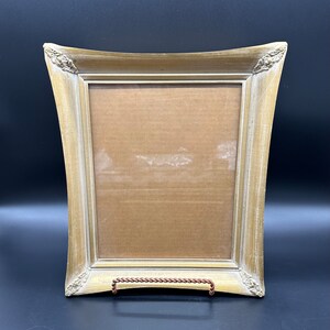 Vintage Picture Frame Roses Flowers Ornate Gold Wood Glass