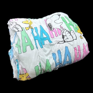 Manta vintage de Peanuts con Snoopy y Woodstock, tamaño individual, marca Cannon USA