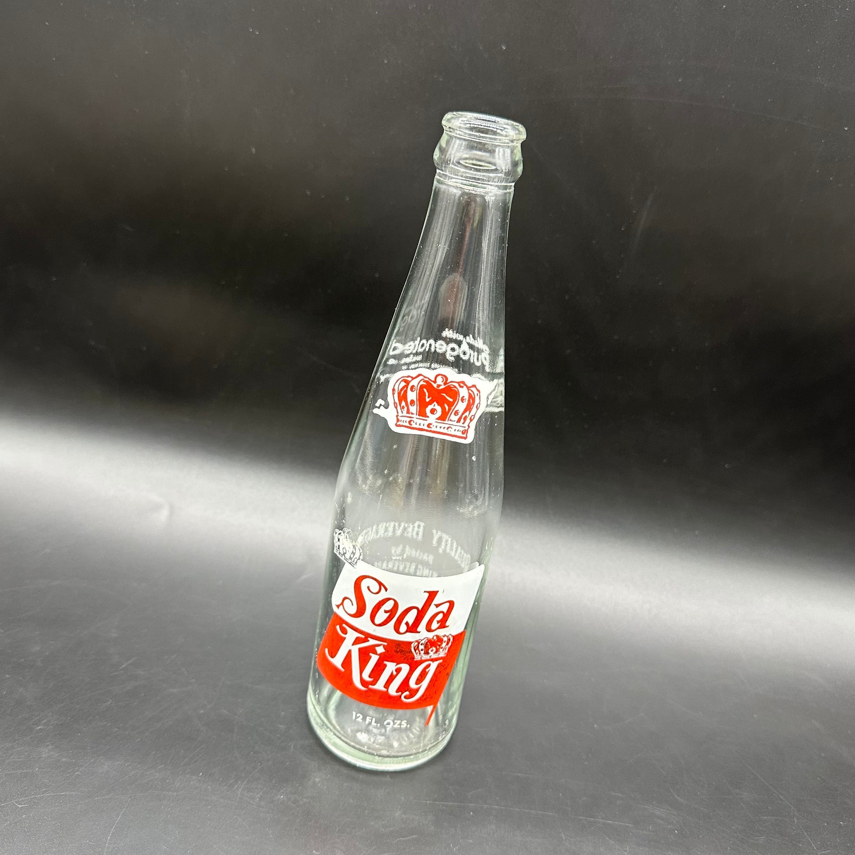 Vintage Soda King Bottle 1970s St Louis Missouri Retro Glass