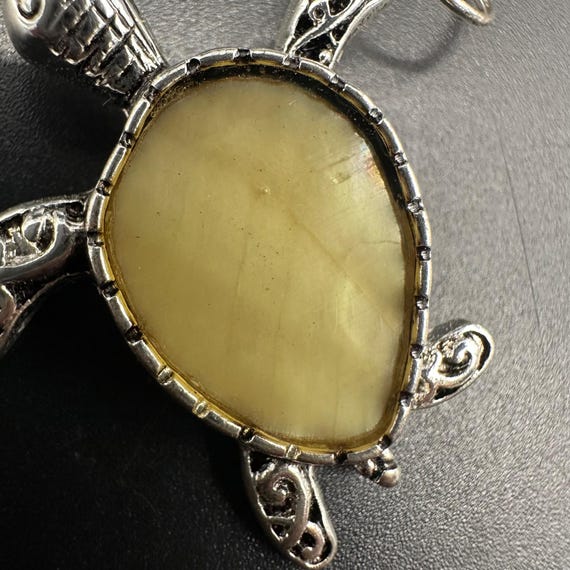 Sea Turtle Dangle Earrings Yellow Shell Inlay Fis… - image 5