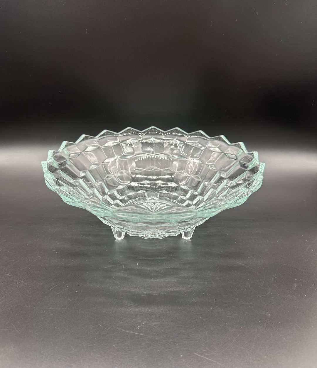 Vintage Console Bowl Serving Fruit Indiana Glass Whitehall Etsy