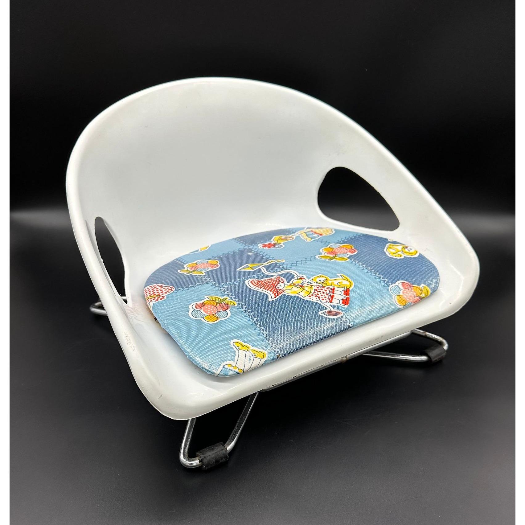 家具 Vtg Humilton Cosco Child Chair Vintage Cosco Childs Chair Colorful Patchwork Adjustable Booster