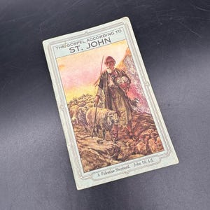 Vintage Bible Gospel Of St John Scripture Gift Mission 1930s Paperback Religious