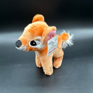 Vintage Bambi Stuffed Animal Plush Standing Walt Disney Productions