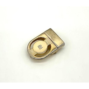 Vintage Belt Buckle Pierre Cardin Italy Gold Tone Slim 1980s Accessory Italian