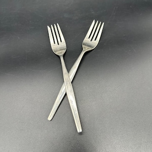 【 ヴィンテージ銀フォーク 】　GORHAM STERLING　1950's Vintage Gorham Sterling Silver Stardust Salad Forks Mid Century