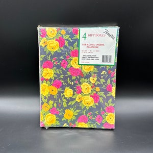 Cajas de regalo vintage Nuevo Stock antiguo Flores Cartón geométrico Ropa Camisas