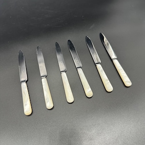 Frank Cobb Sheffield Edelstahl Perlmutt Obst Messer Set Mit 6 England Vintage