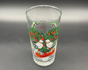 12 Days of Christmas Glass Vintage 2nd Day Tumbler Two Turtle Doves