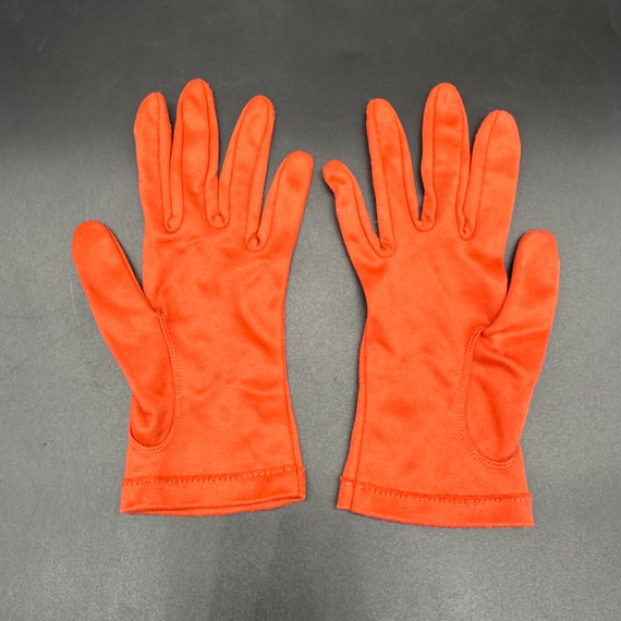 Vintage Ladies Gloves Burnt Orange Nylasuede by H… - image 3