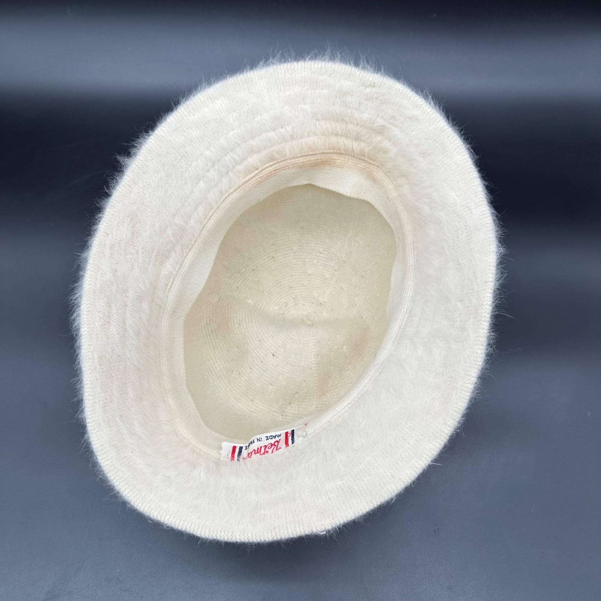 Etmar New York Fuzzy Angora blend White Bucket Hat OS Winter Casual Street Chic Betmar New York Woman main image 3