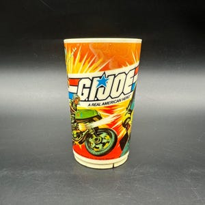 Vintage GI Joe An American Hero Souvenir Plastic Cup Deka USA 1982 Hasbro As Is