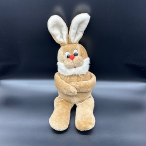 Vintage Bunny Rabbit Stuffed Animal Conesco Chase Plush Brown Easter Toy