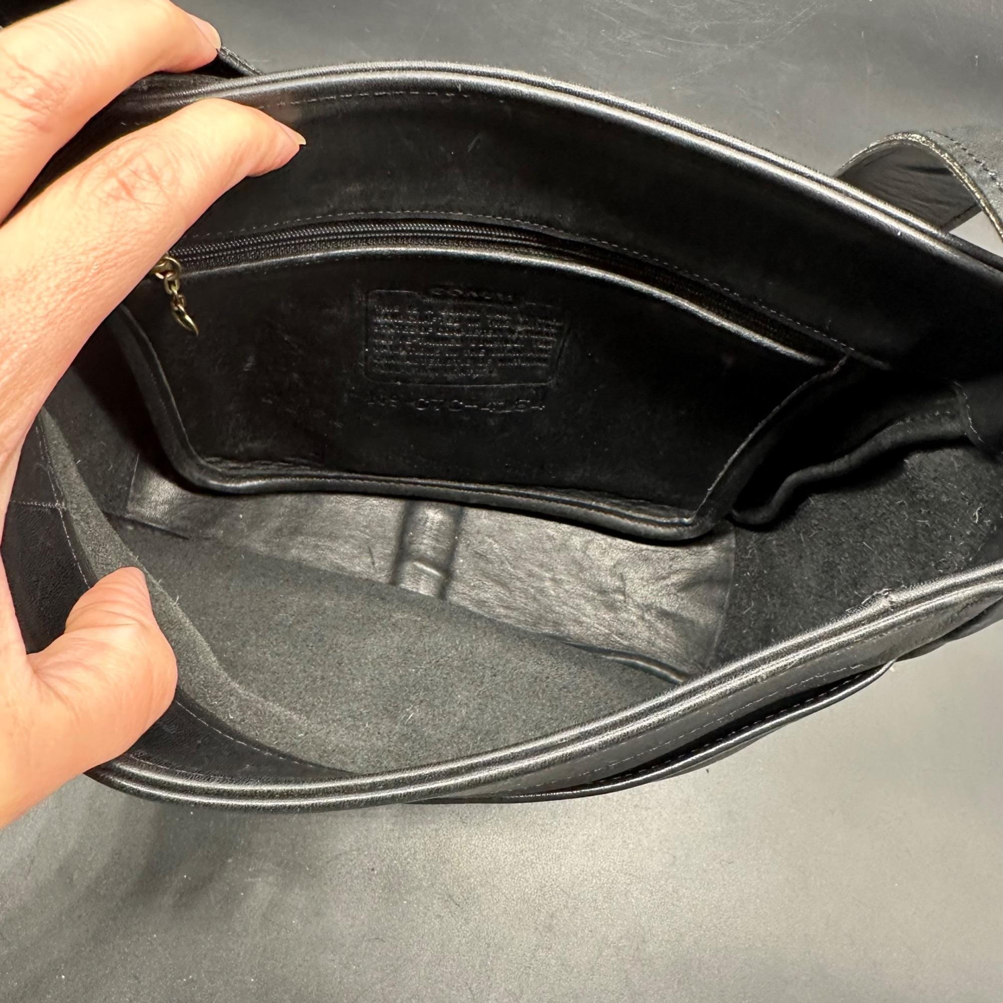 Vintage Coach Shoulder Bag 1997 4164 Bedford Flap Black Leather