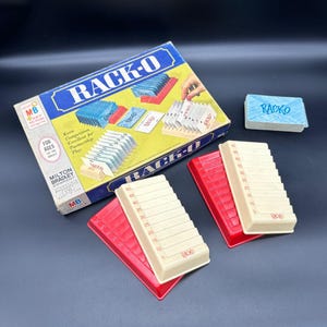 Juego de cartas Rack O vintage de 1961 Milton Bradley, juego completo, caja original, diversión familiar
