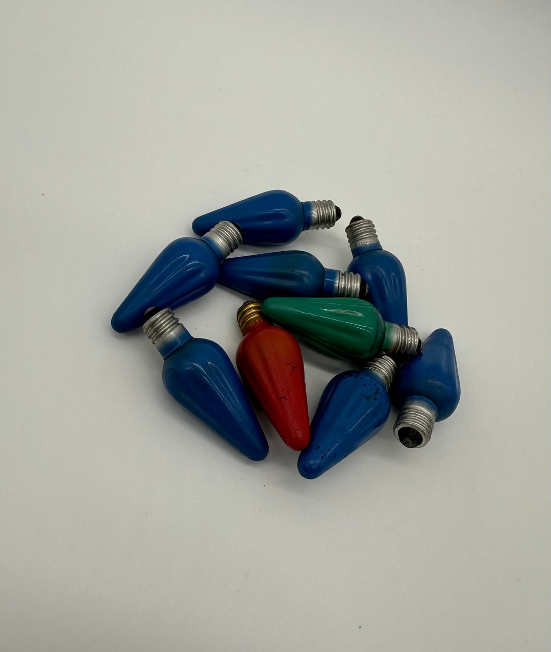 Vintage Christmas Light Bulbs GE Grooved Cone Untested Etsy