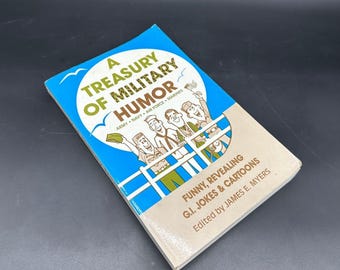 Vintage Book A Treasury Of Military Humor Funny GI Jokes Cartoons Paperback 1990
