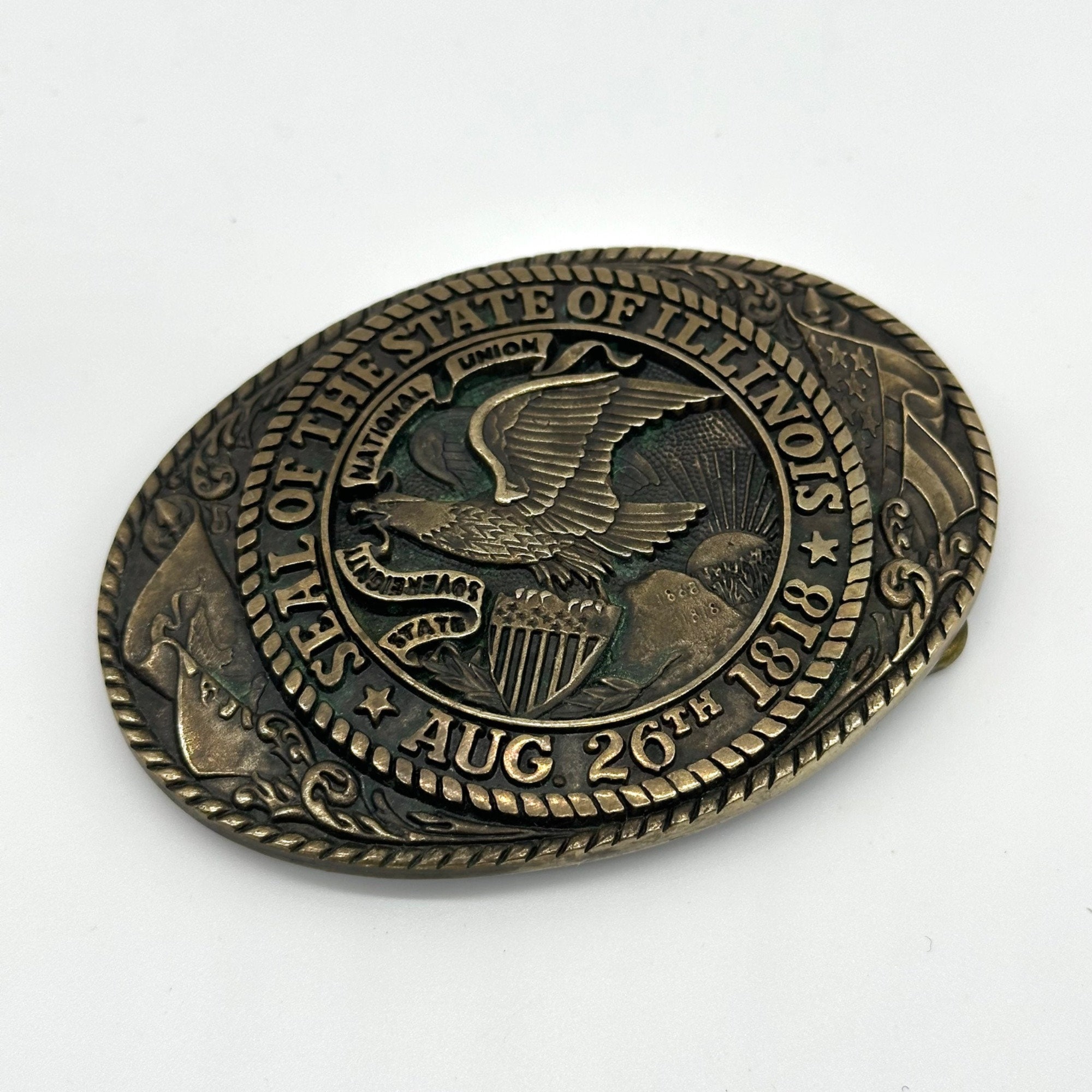 Vintage Tony Lama Montana State Solid Brass Oval Belt Buckle Tony Lama Texas Brass Buckle - Etsy main image 3
