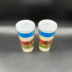 Vintage Tumblers Thermo Serv Insulated Cups USA FS Corn