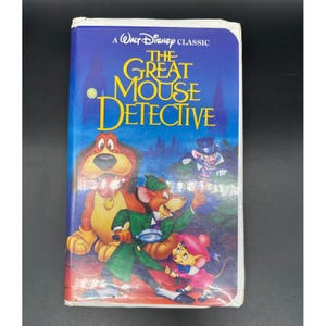 Stary film Disney VHS Wielki Mysi Detektyw 1992 w etui z klapką