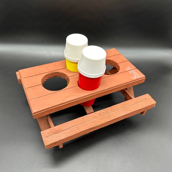Picnic Table Ketchup and Mustard Holder Etsy