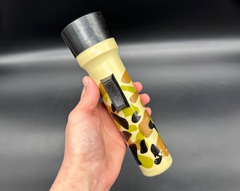 Vintage Camouflage Flashlight Eveready USA Plastic Hunting Retro Dad Man Gift
