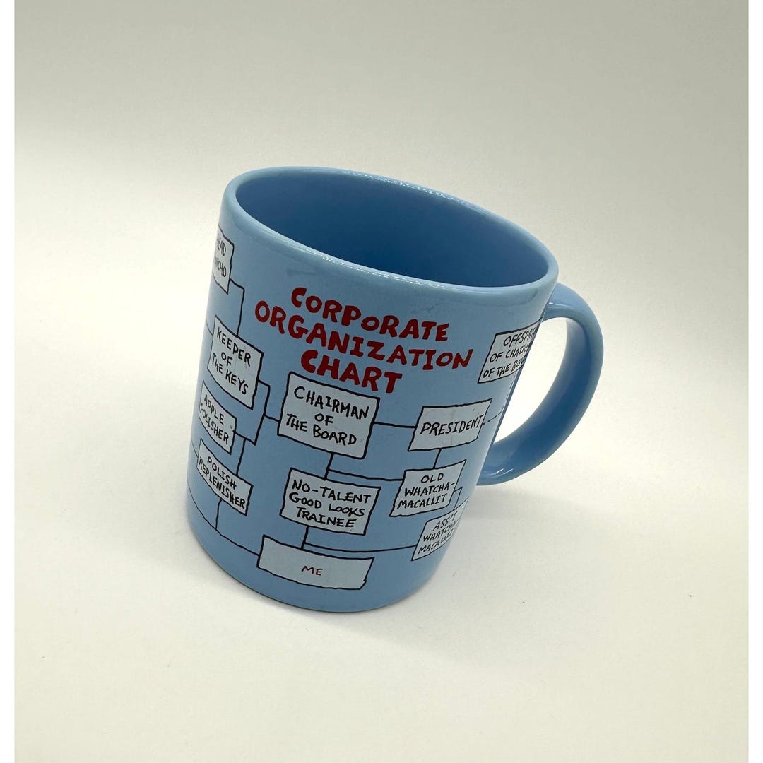 Vintage Kitschy Workplace Humor Hallmark 1986 Blue Ceramic Mug ...