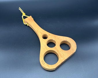 Wooden Spaghetti Measuring Tool Utensil Hanging Loop Pasta Cooking Retro