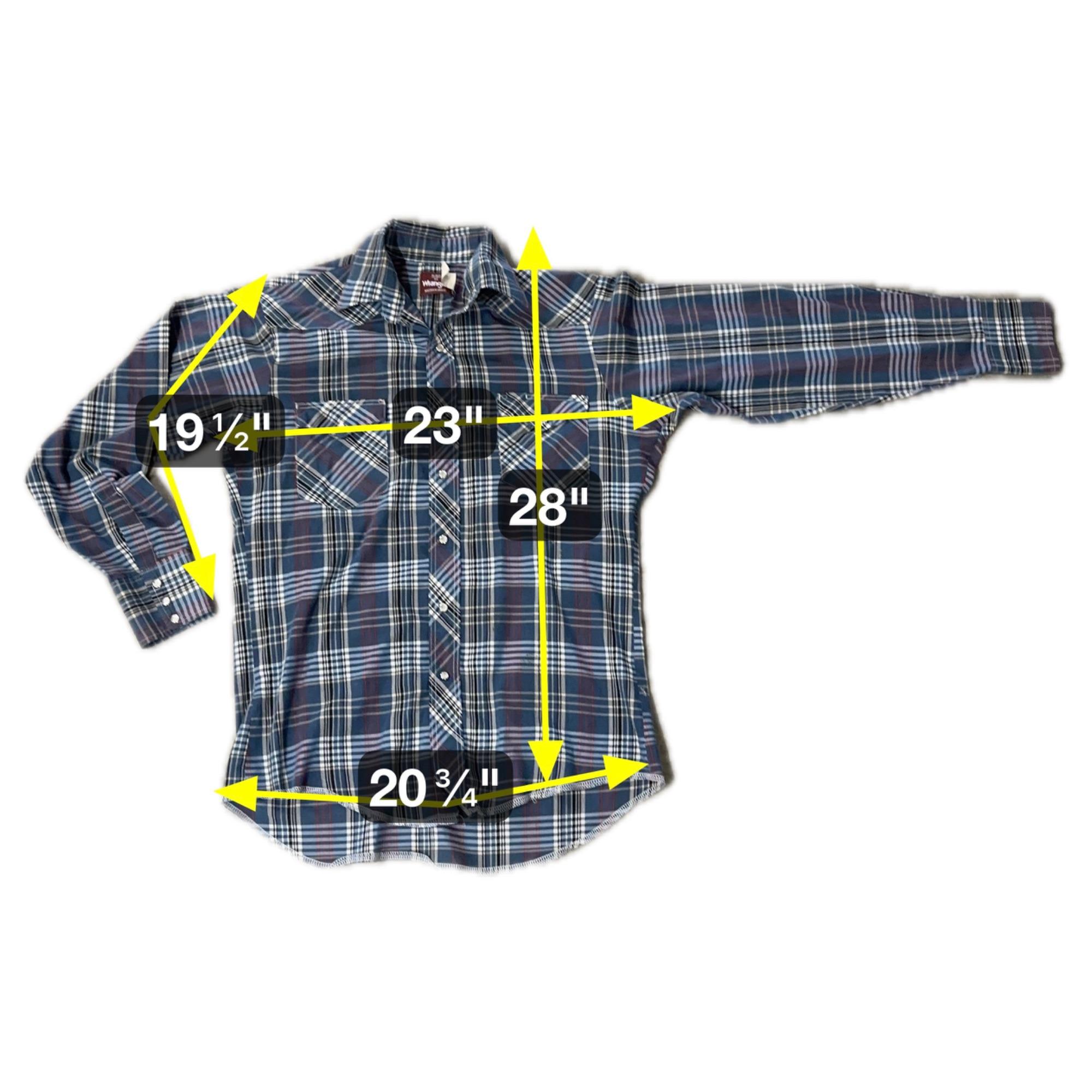 Chemise Homme Wrangler à Carreaux Bleu - 100% Coton - Taille M - Occasion Bon état