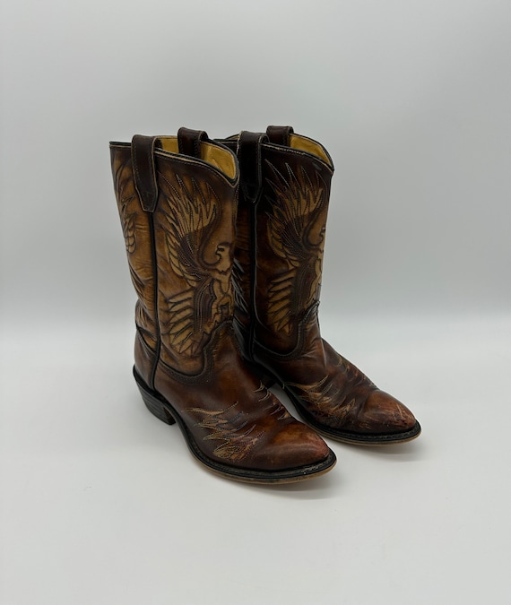 靴 60s-70s ACME \"made in usa\" western boots VINTAGE Acme 1960s-70s Original Western Retro Cowboy Boots