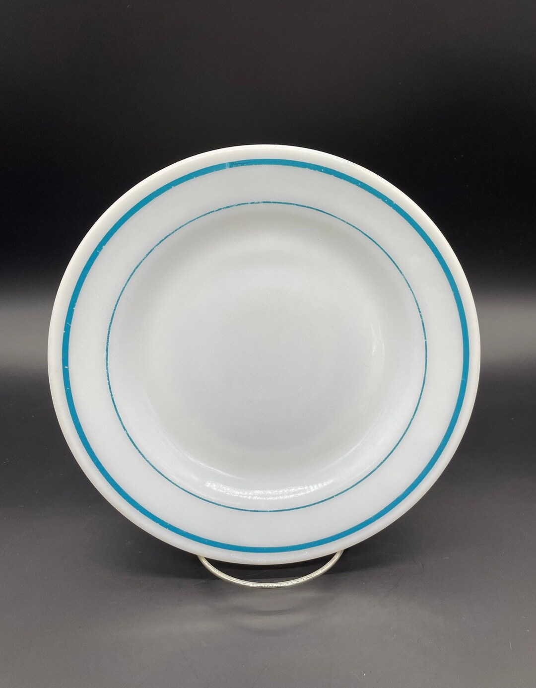 Vintage Plate Restaurant Ware Milk Glass Anchor Hocking Tableware USA