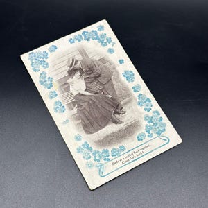 Stara pocztówka Love Birds Flock Blue Prawdziwe zdjęcie opublikowane w Bamforth Anglia