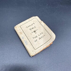 Vintage Childs Bible Miniature Book 1932 Promo Life of Jesus Cecil C Carpenter