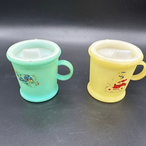 Vintage Sippy Cups Toddler Baby Nursery Decor Westland Plastics