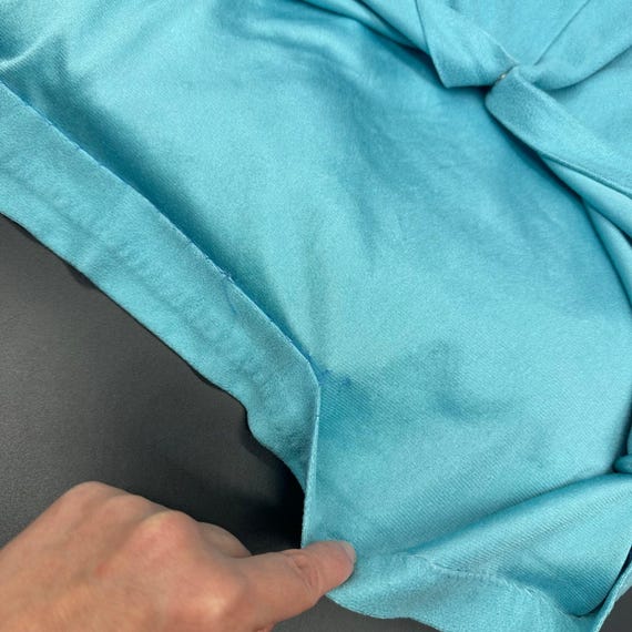 Vintage Housecoat Robe Duster Baby Blue Clouds 19… - image 10