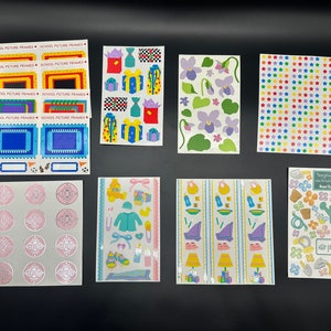 Vintage Sticker Lot Mrs Grossman’s Scrapbooking Micro Stars Flowers School Pictures