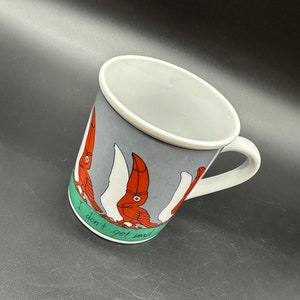 Vintage Coffee Cup Mug Toucan Birds Words of a Feather 1985