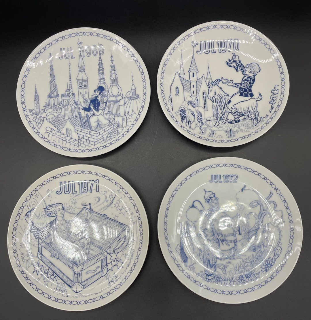 Hans Christian Andersen Plates Danmark Collector Plates 19691972 Bygdo