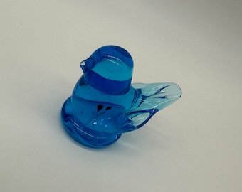 アートガラスの鳥 ヴィンテージ 幸せの青い鳥 置物 彫像 手作り - Etsy