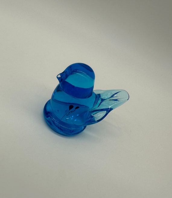 アートガラスの鳥 ヴィンテージ 幸せの青い鳥 置物 彫像 手作り - Etsy