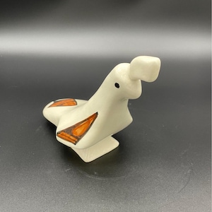 Figurine vintage oiseau caille du sud-ouest Janet Haefner bohème occidental des années 80 poterie