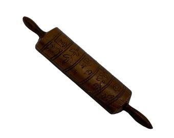 Vintage Kitchen Decor Sexton USA Rolling Pin Wall Hanging Metal Mid Century