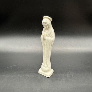 Vintage betende Jungfrau Maria Figur weiße Keramik Madonna Lee Wards Japan