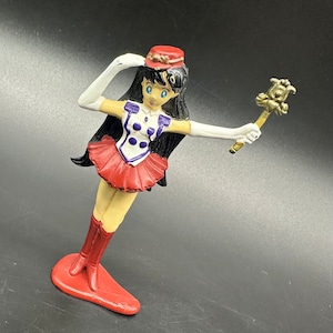 vintage Sailor Mars Figurine jouet 1995 plastique debout saluant figurine Sailor Moon
