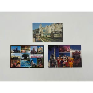 Vintage Disneyland Disney World Postcards Lot of 3 Retro Mickey Mouse Tigger