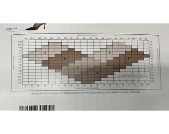 hanes pantyhose size chart