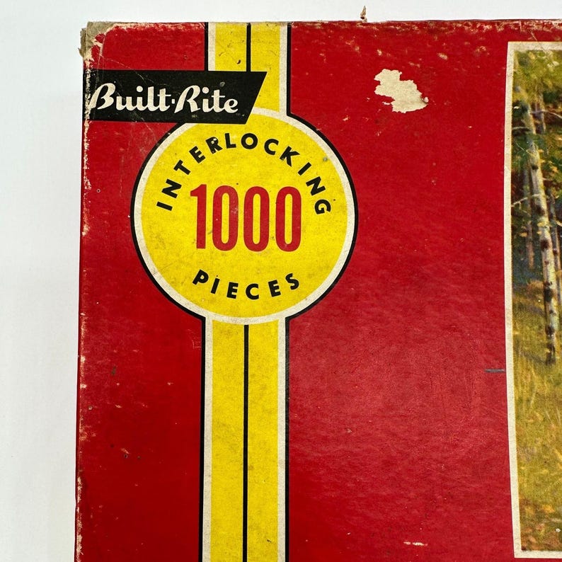 Vintage Jigsaw Puzzle Built Rite Making Friends 1000 Piece Deer Hunting ...